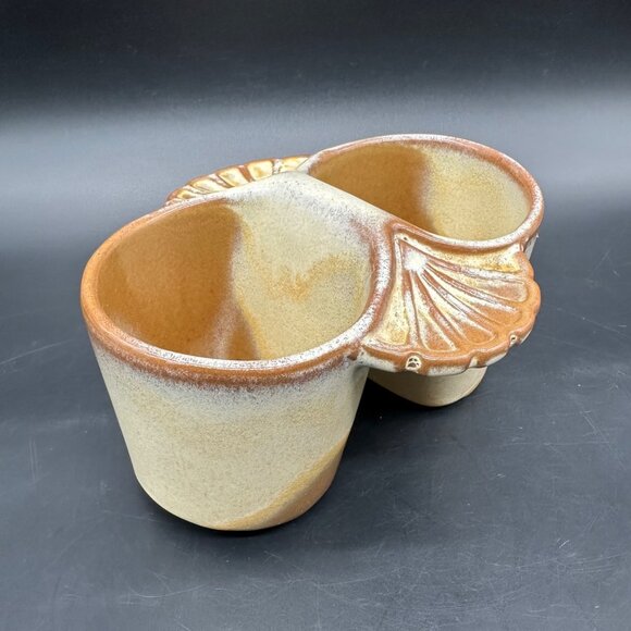 Frankoma Other - Vintage Frankoma Pottery Double Herb Pot Planter Shell Pen Holder USA Retro